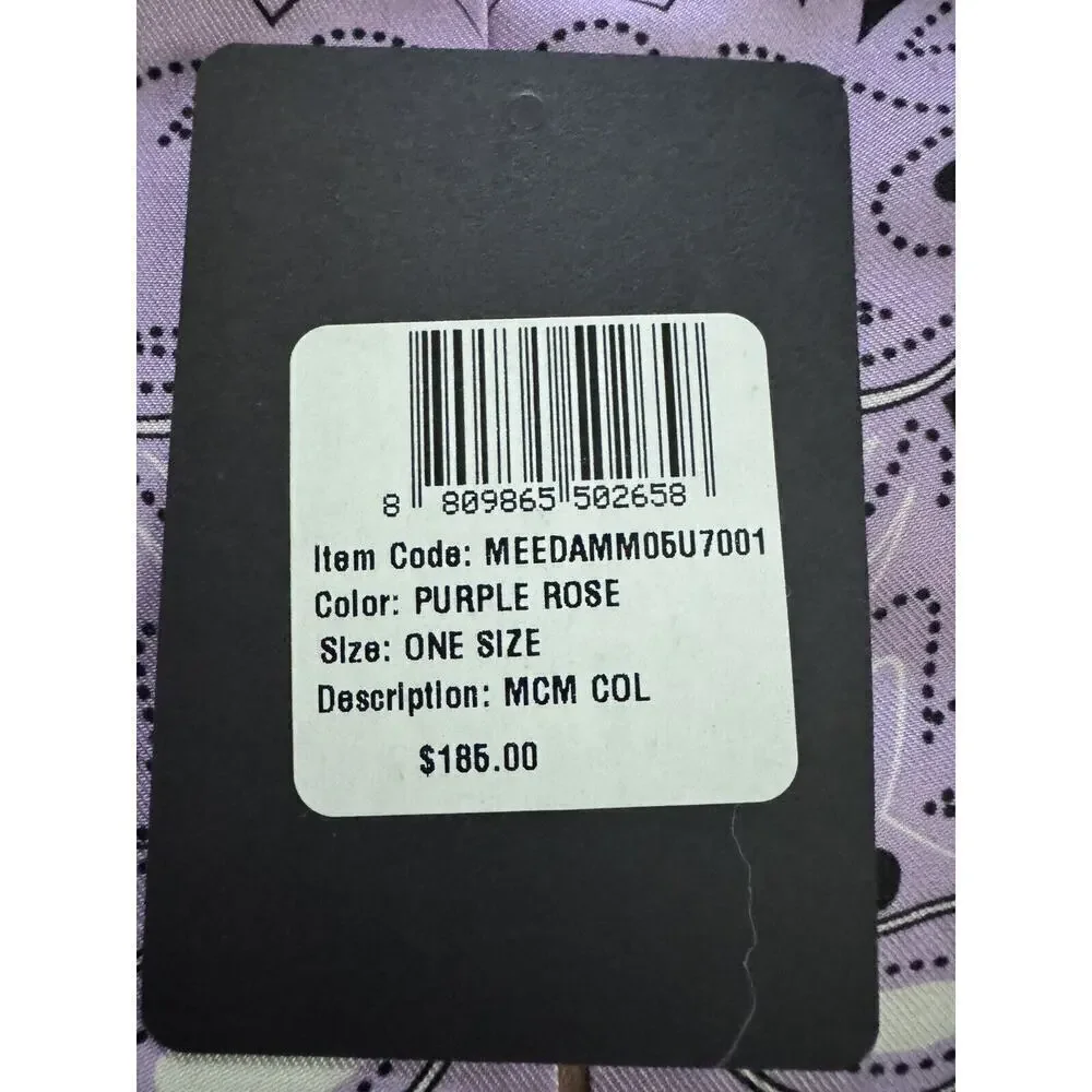 MCM silk and cotton purple rose banadanna scrunchie Full Set! Ready For Gifting - Picture 3 of 5
